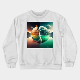 Water and Fire Planets Crewneck Sweatshirt